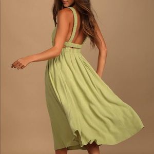 Taste of Summer Light Green Strappy Midi Dress